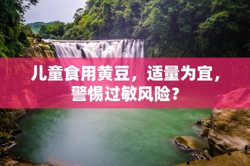 儿童食用黄豆，适量为宜，警惕过敏风险？