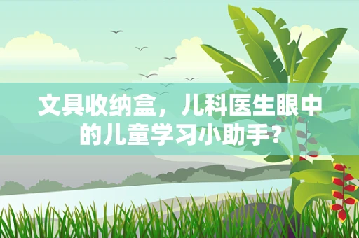 文具收纳盒，儿科医生眼中的儿童学习小助手？