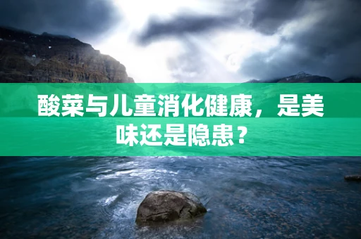 酸菜与儿童消化健康，是美味还是隐患？