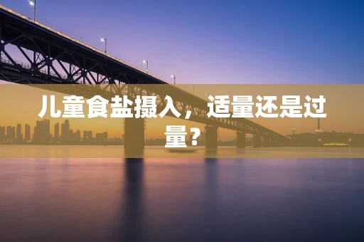 儿童食盐摄入，适量还是过量？