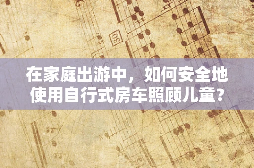 在家庭出游中，如何安全地使用自行式房车照顾儿童？