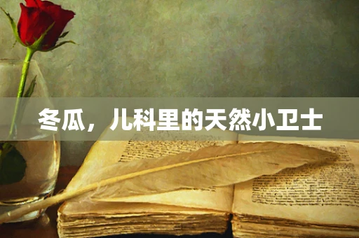 冬瓜，儿科里的天然小卫士