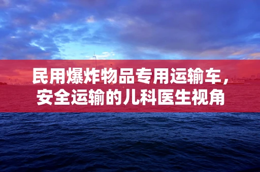 民用爆炸物品专用运输车，安全运输的儿科医生视角