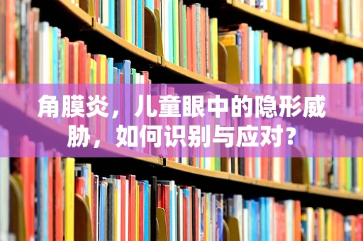 角膜炎，儿童眼中的隐形威胁，如何识别与应对？