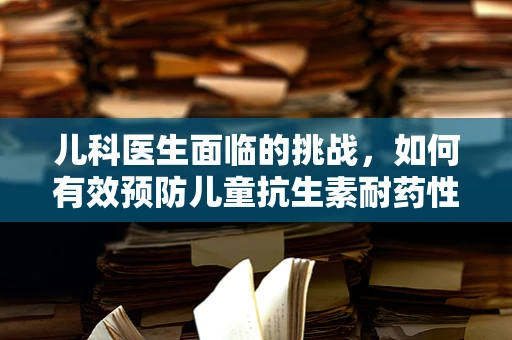 儿科医生面临的挑战，如何有效预防儿童抗生素耐药性？