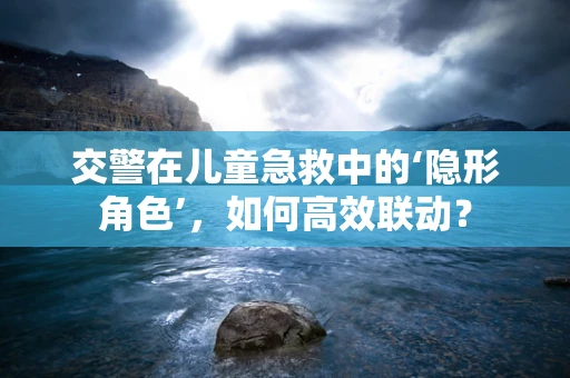 交警在儿童急救中的‘隐形角色’，如何高效联动？