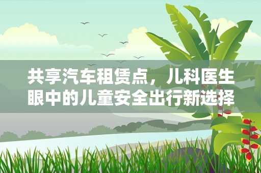 共享汽车租赁点，儿科医生眼中的儿童安全出行新选择？