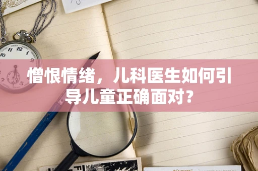 憎恨情绪，儿科医生如何引导儿童正确面对？