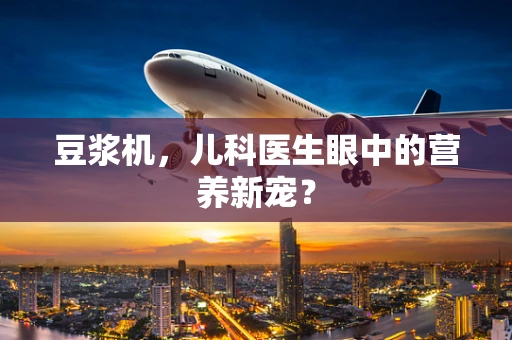豆浆机，儿科医生眼中的营养新宠？