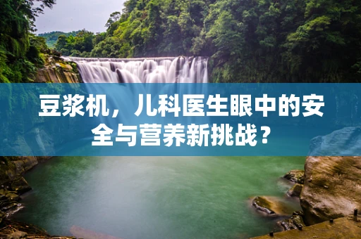 豆浆机，儿科医生眼中的安全与营养新挑战？