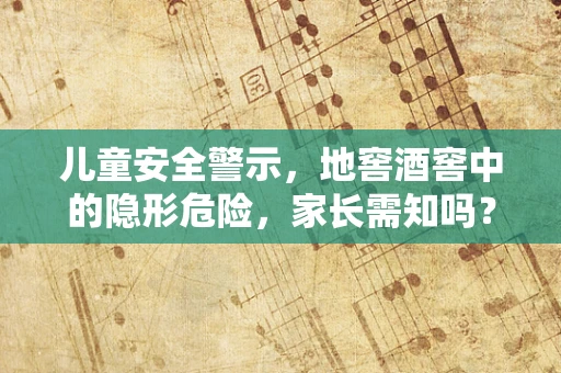 儿童安全警示，地窖酒窖中的隐形危险，家长需知吗？