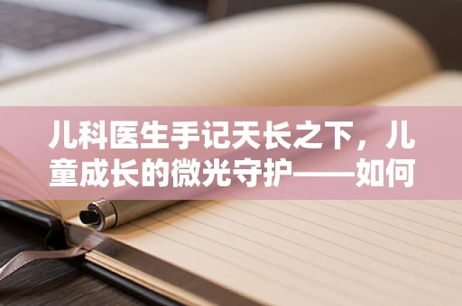 儿科医生手记天长之下，儿童成长的微光守护——如何平衡电子屏幕时间与孩子的健康发展？