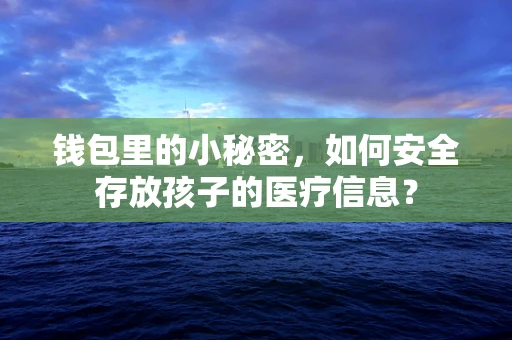 钱包里的小秘密，如何安全存放孩子的医疗信息？