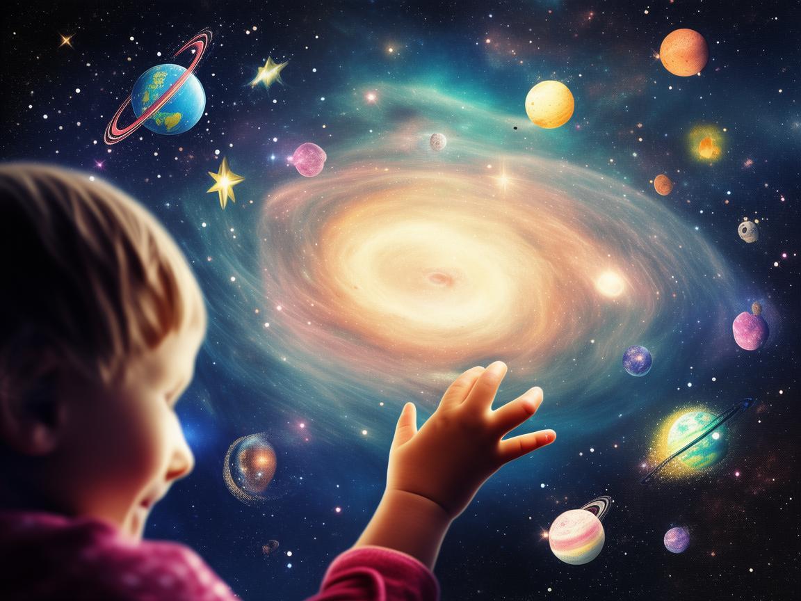 宇宙奥秘与儿童成长的微妙联系，宇宙学知识如何启迪儿童心智？