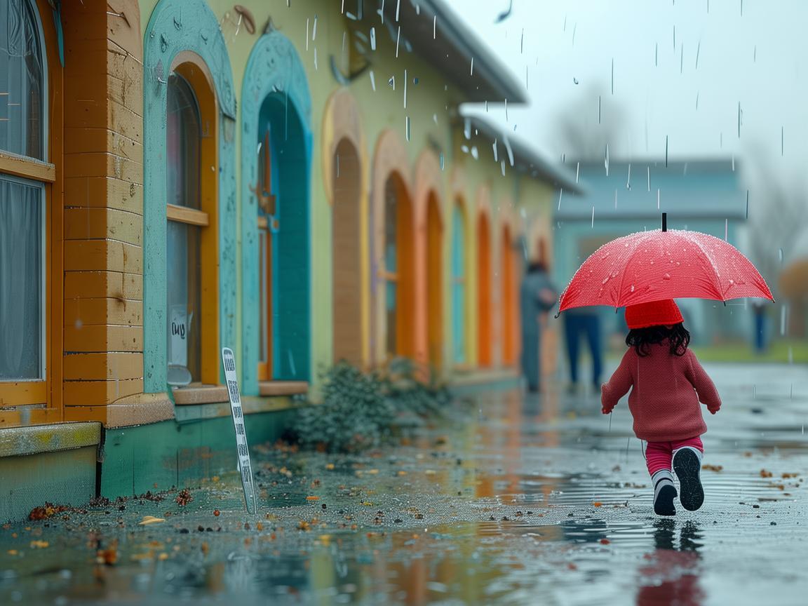 儿科小知识雨伞与儿童安全，雨天就诊的意外风险