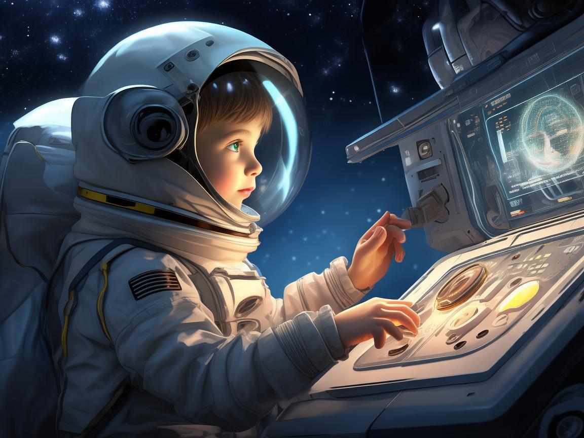 在无垠星海中，儿童宇航员如何适应太空科学的挑战？