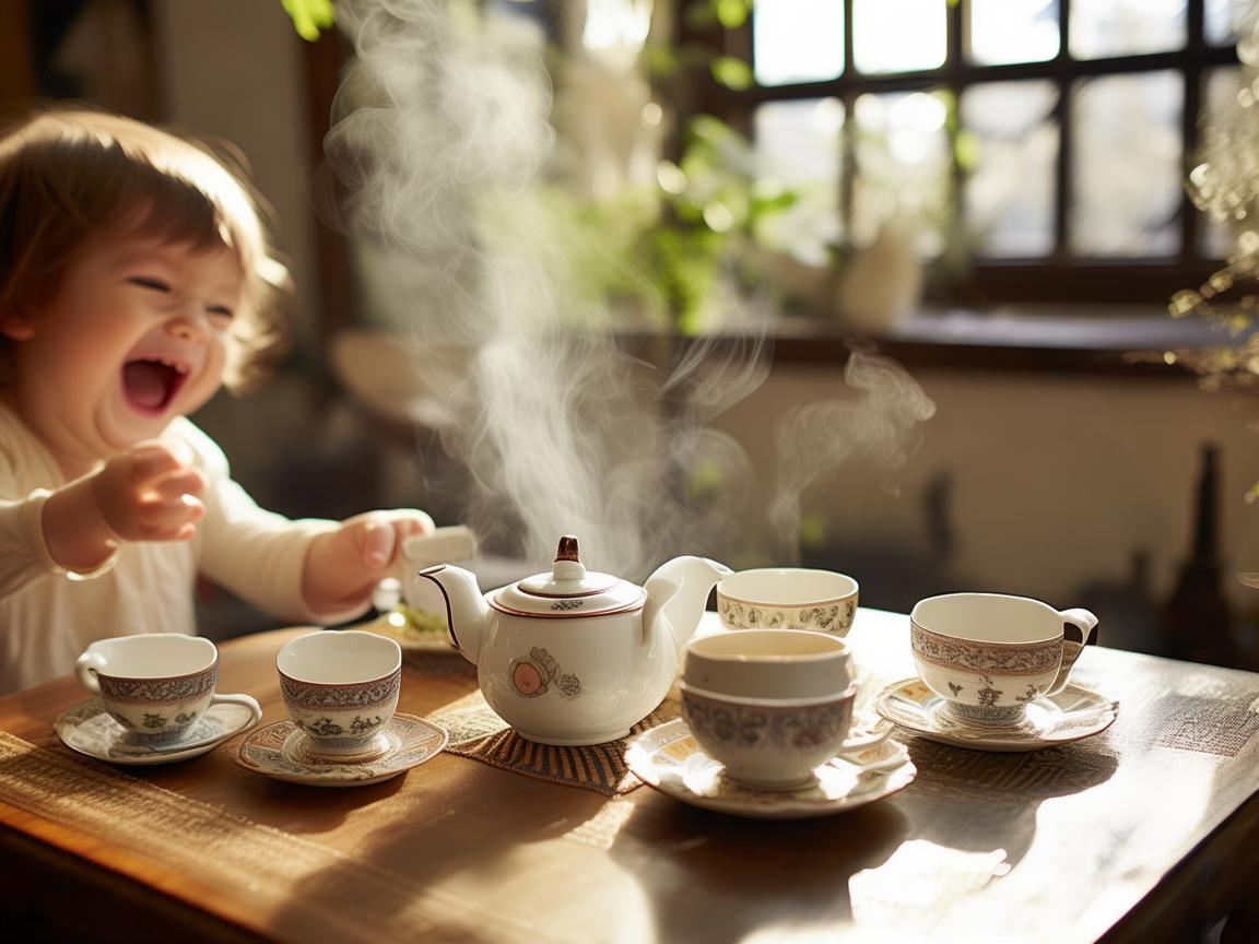 茶香里的童趣，如何安全地让孩子们接触茶具？
