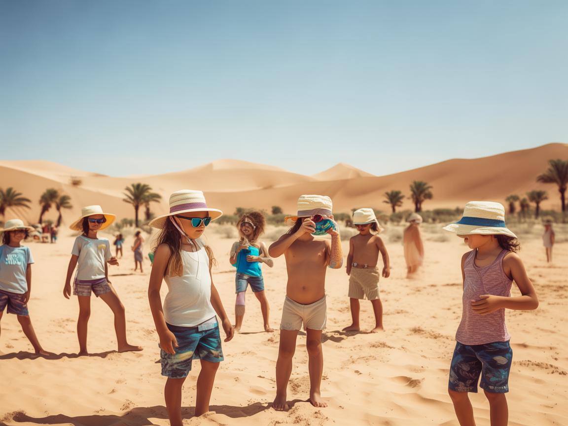 沙漠中的儿童，如何预防脱水与中暑？