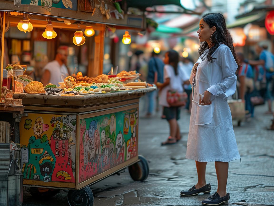 儿科医生的小小疑惑,美食街小吃车与儿童健康的微妙平衡