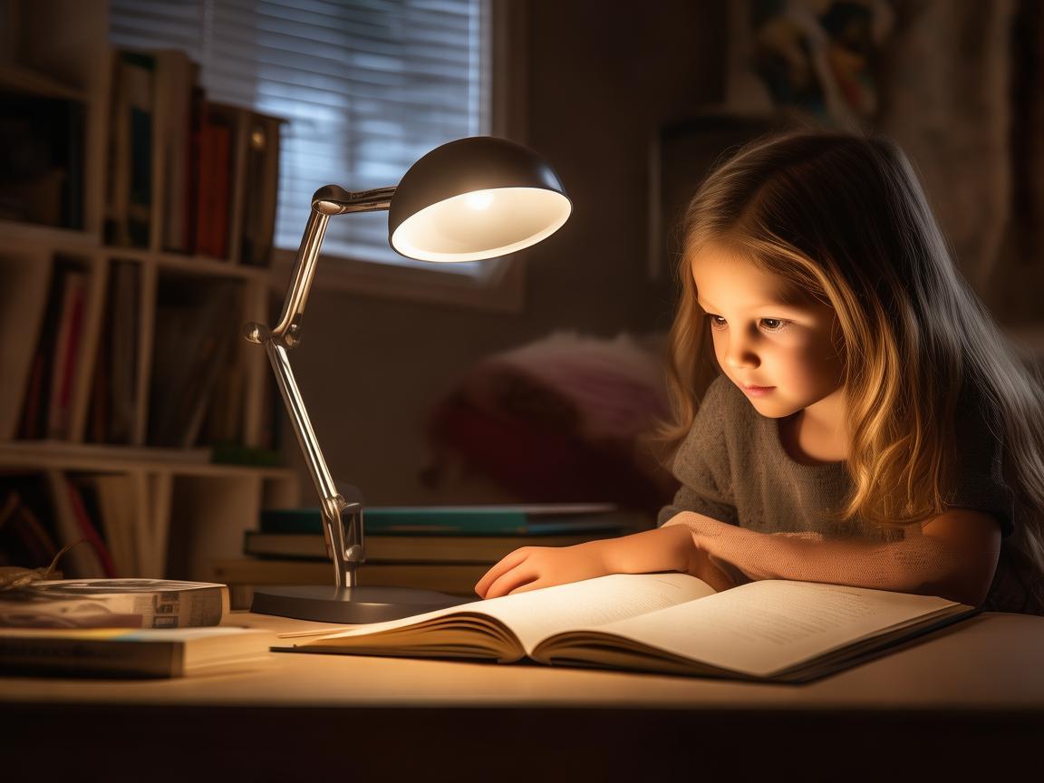 儿童阅读安全，书房台灯选择与使用中的误区